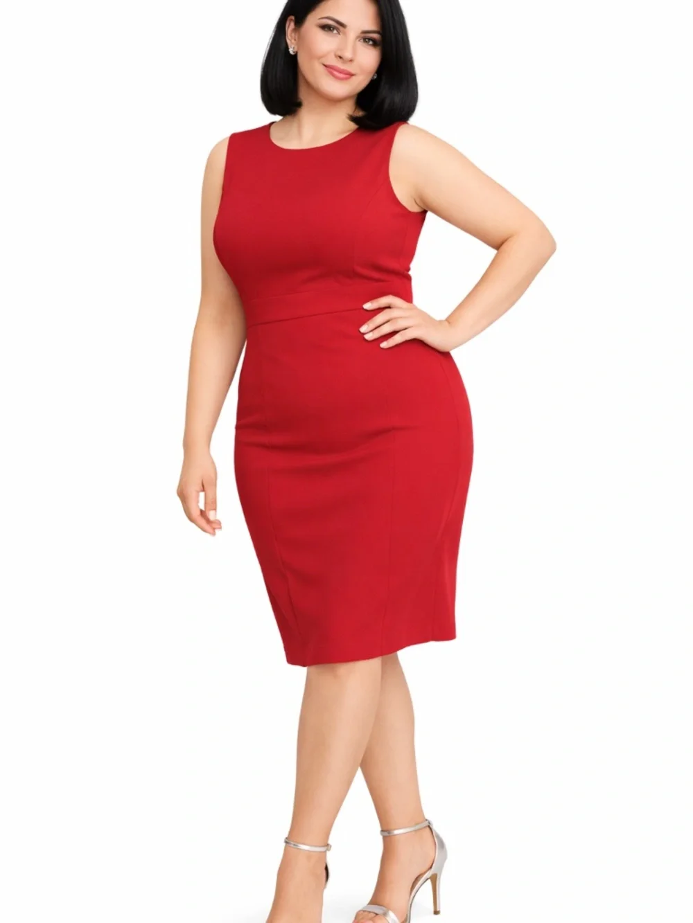 Kasper Plus Size 22W Cap Sleeve Princess Seam Dress NWT - Picture 2 of 2